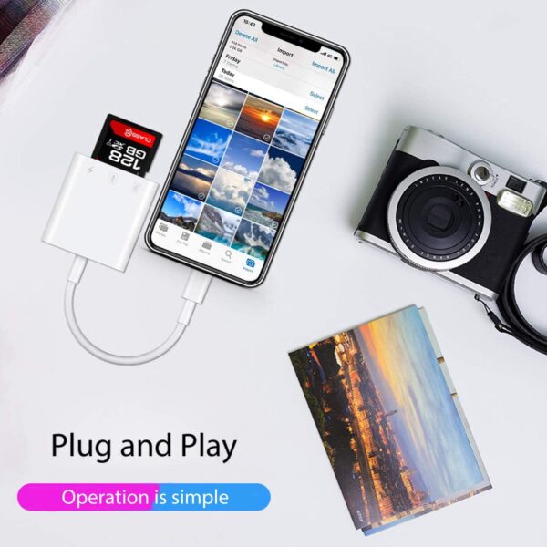 Apple MFi Certified] Lightning to SD Card Camera Reader for iPhone