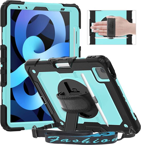 Timecity for iPad Air 5th/ 4th Generation Case 10.9 inch (for iPad Air 5/4  Case): with Strong Protection, Screen Protector, Handle, Shoulder Strap